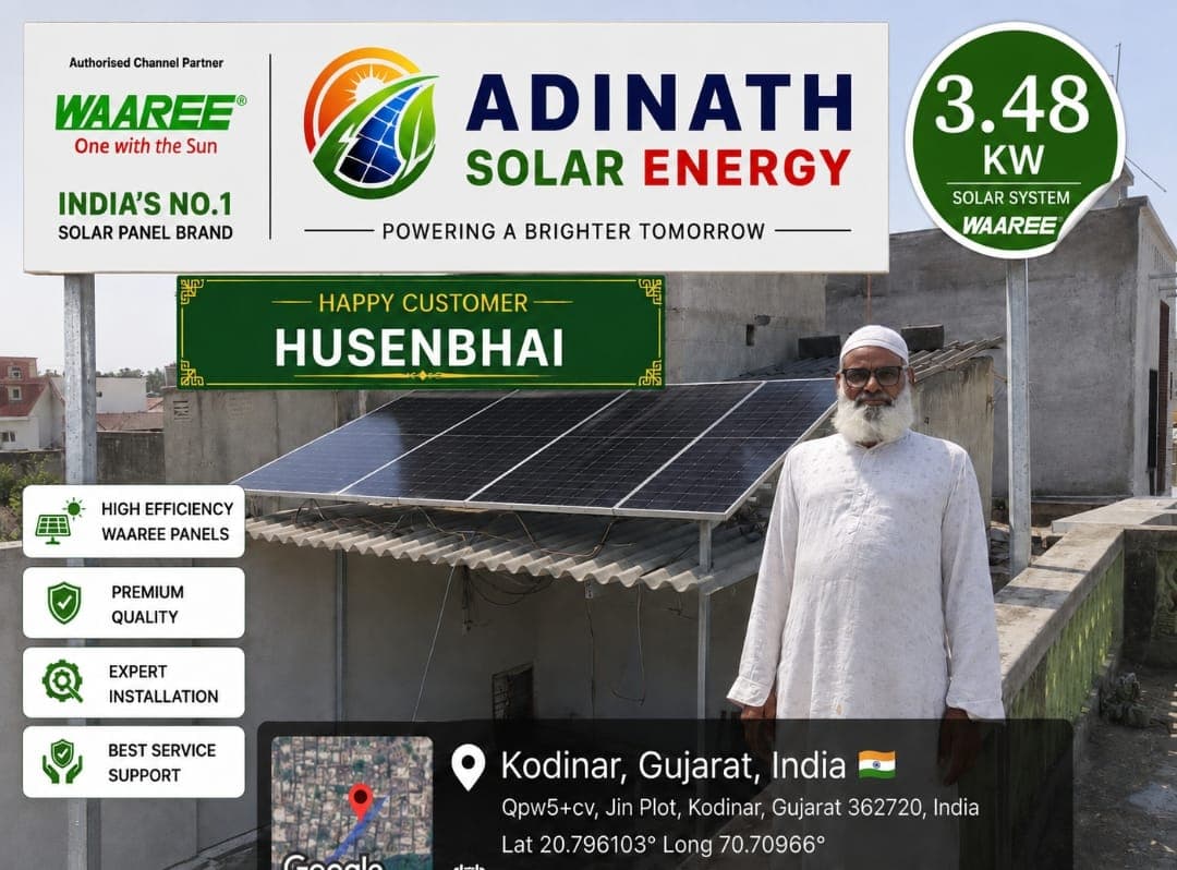 Rooftop Solar Installation for Husenbhai
