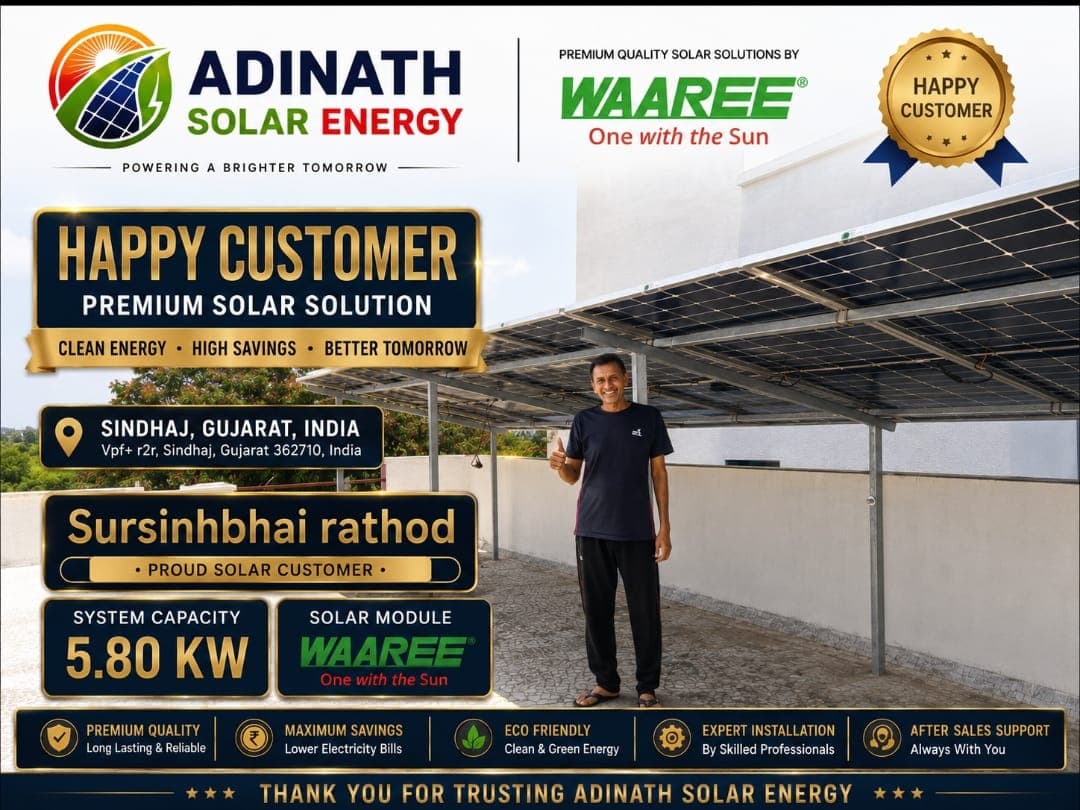 Rooftop Solar Installation for Sursinhbhai Rathod